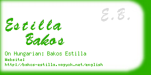 estilla bakos business card